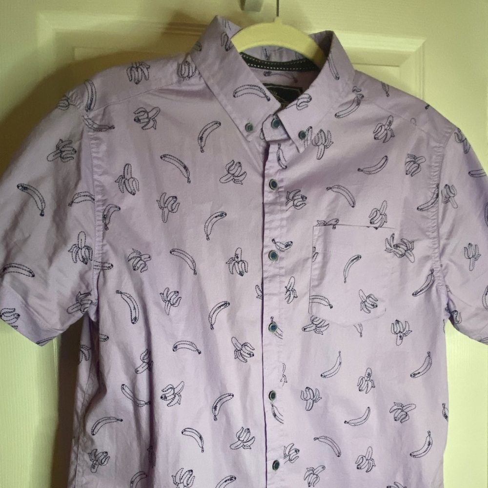 Five Points Purple Banana Button-up Shirt M